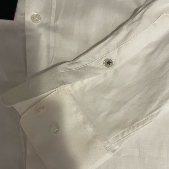 John Varvatos Modern White Dress Shirt Sz 16.5 - Picture 6 of 9